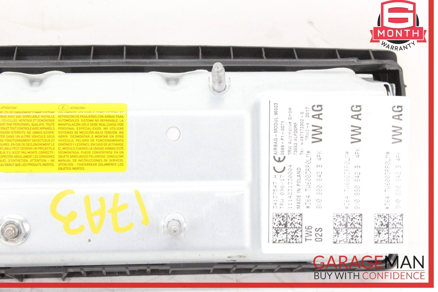 2015-2020 Audi A3 S3 Front Right Passenger Side Knee Air Bag 8V0880842B OEM