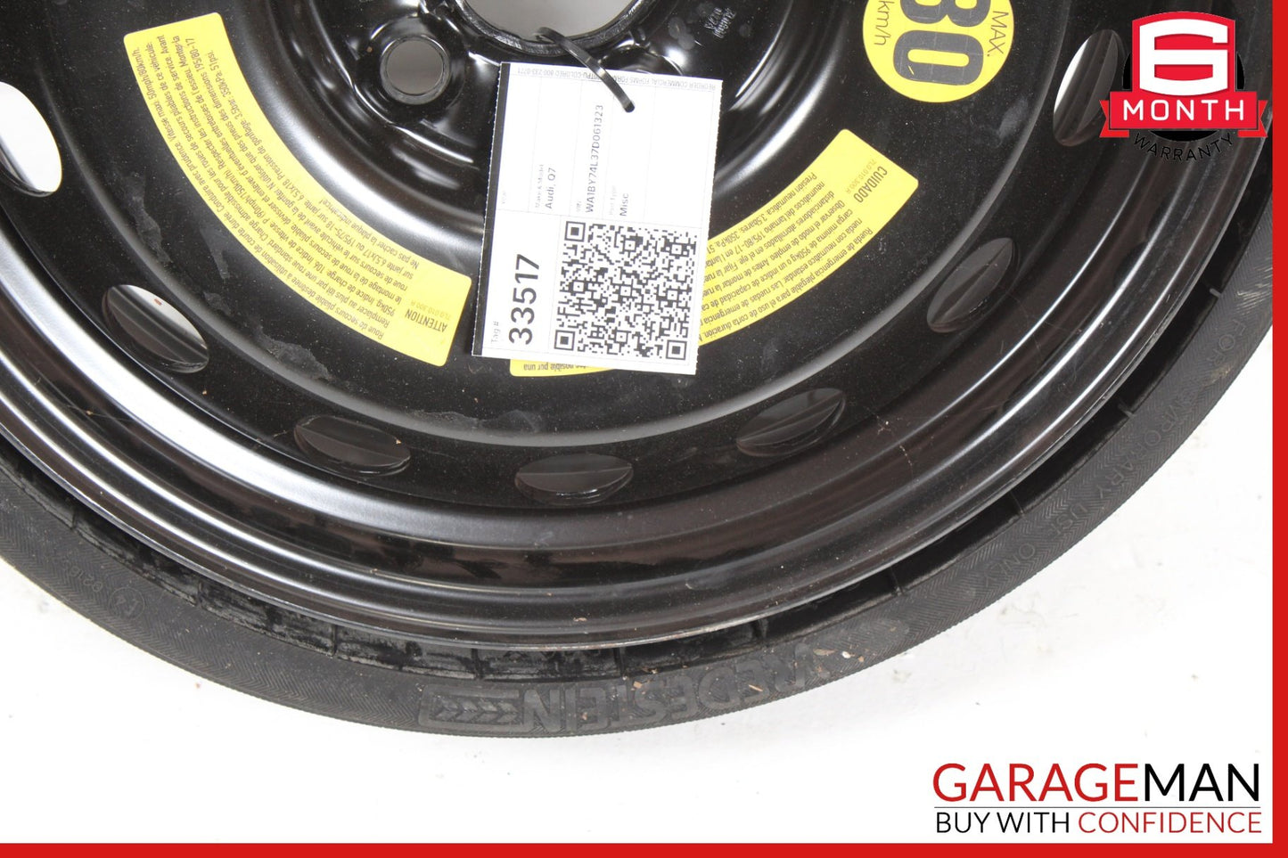 2007-2015 Audi Q7 4L Emergency Spare Tire Donut Wheel Rim 7L0601027