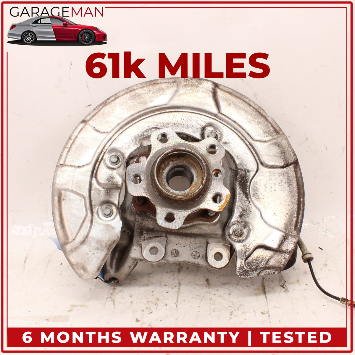 2016-2025 BMW 530e 740i 840i Rear Left Spindle Knuckle Wheel Hub 6861801 OEM