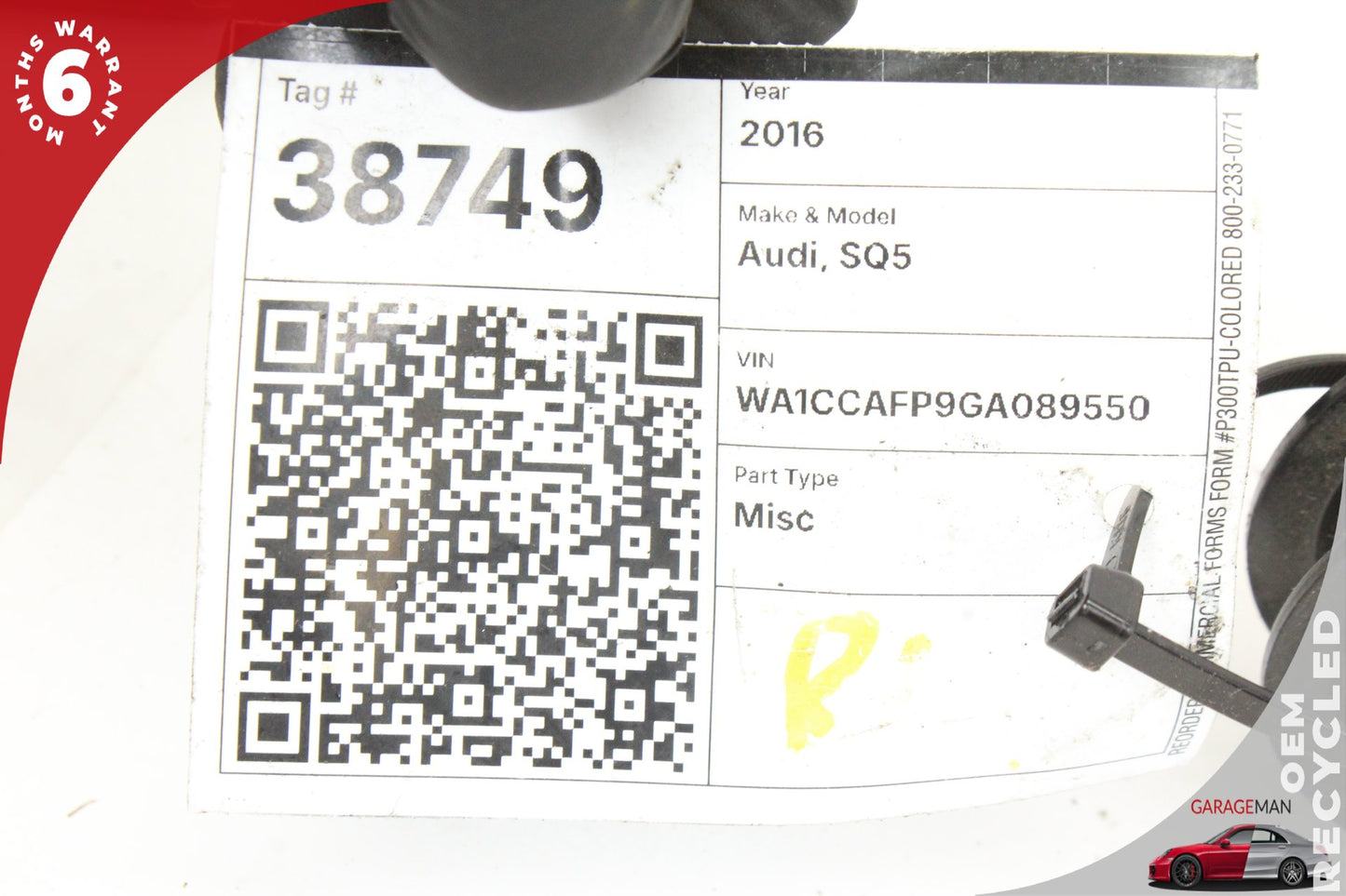 2018-2025 Audi SQ5 Q5 Rear Left or Right Side Rearward Lateral Lower Control Arm