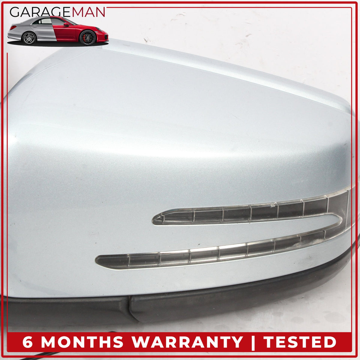 2012-2014 Mercedes W204 C250 Left Side Door Rear View Mirror Silver Metallic OEM