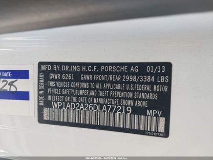 Parting Out- 2013 Porsche Cayenne 92A GTS- 99