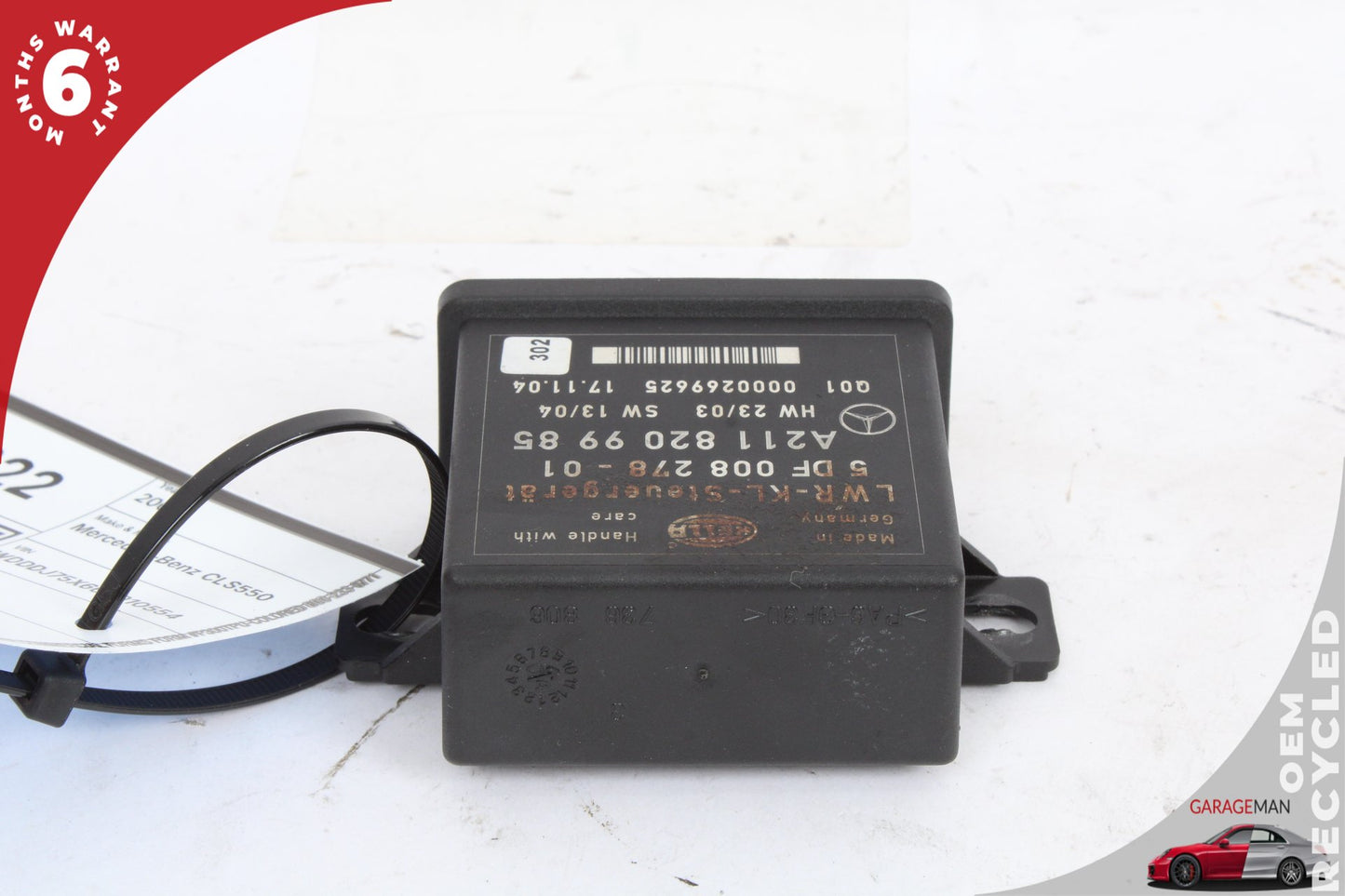 2006-2011 Mercedes W219 CLS550 Headlamp Level Control Module Unit 2118209985 OEM