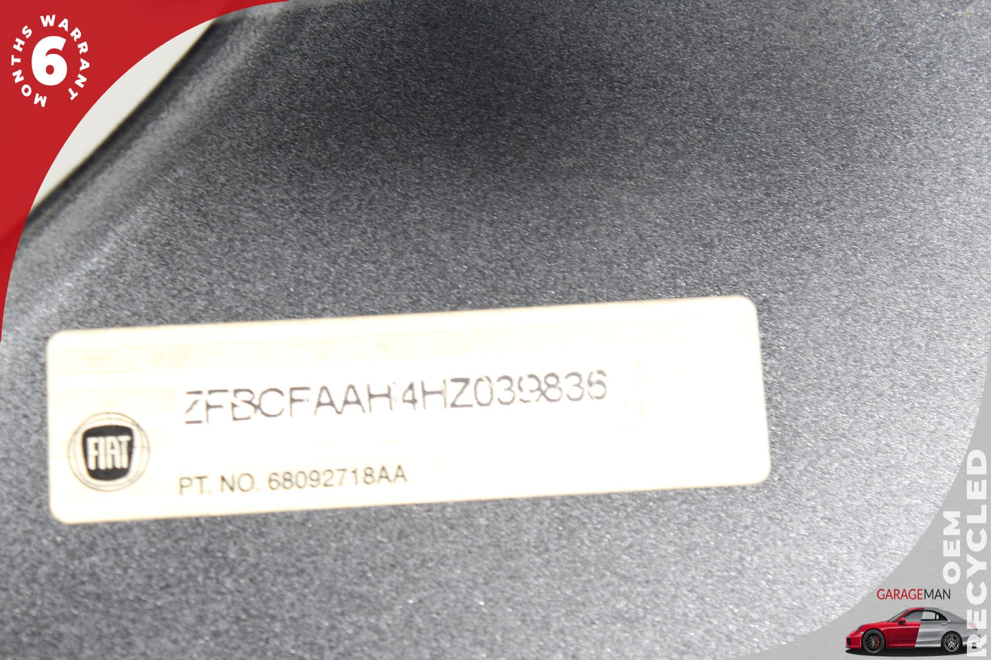 2014-2020 Fiat 500L Front Right Side Fender Wing Panel Gray 68092718AA OEM