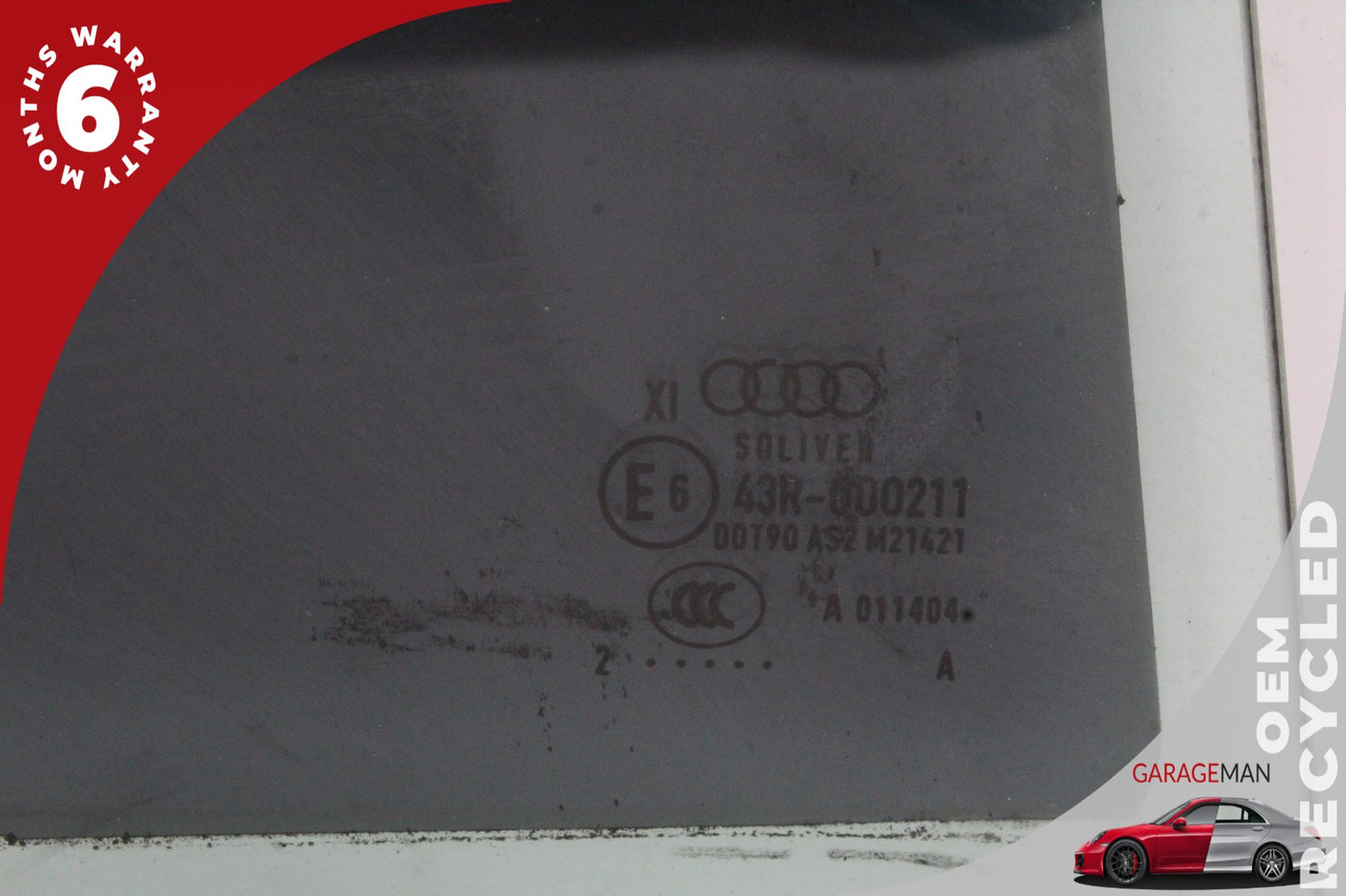 2011-2018 Audi A8 S8 Rear Right Passenger Side Door Window Glass 4H0845026F OEM