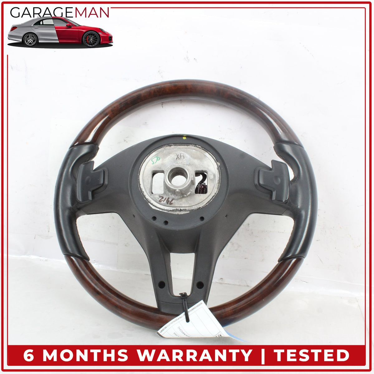 2012-2018 Mercedes W212 E350 CLS550 Steering Wheel w/ Paddle Shifters Wood OEM