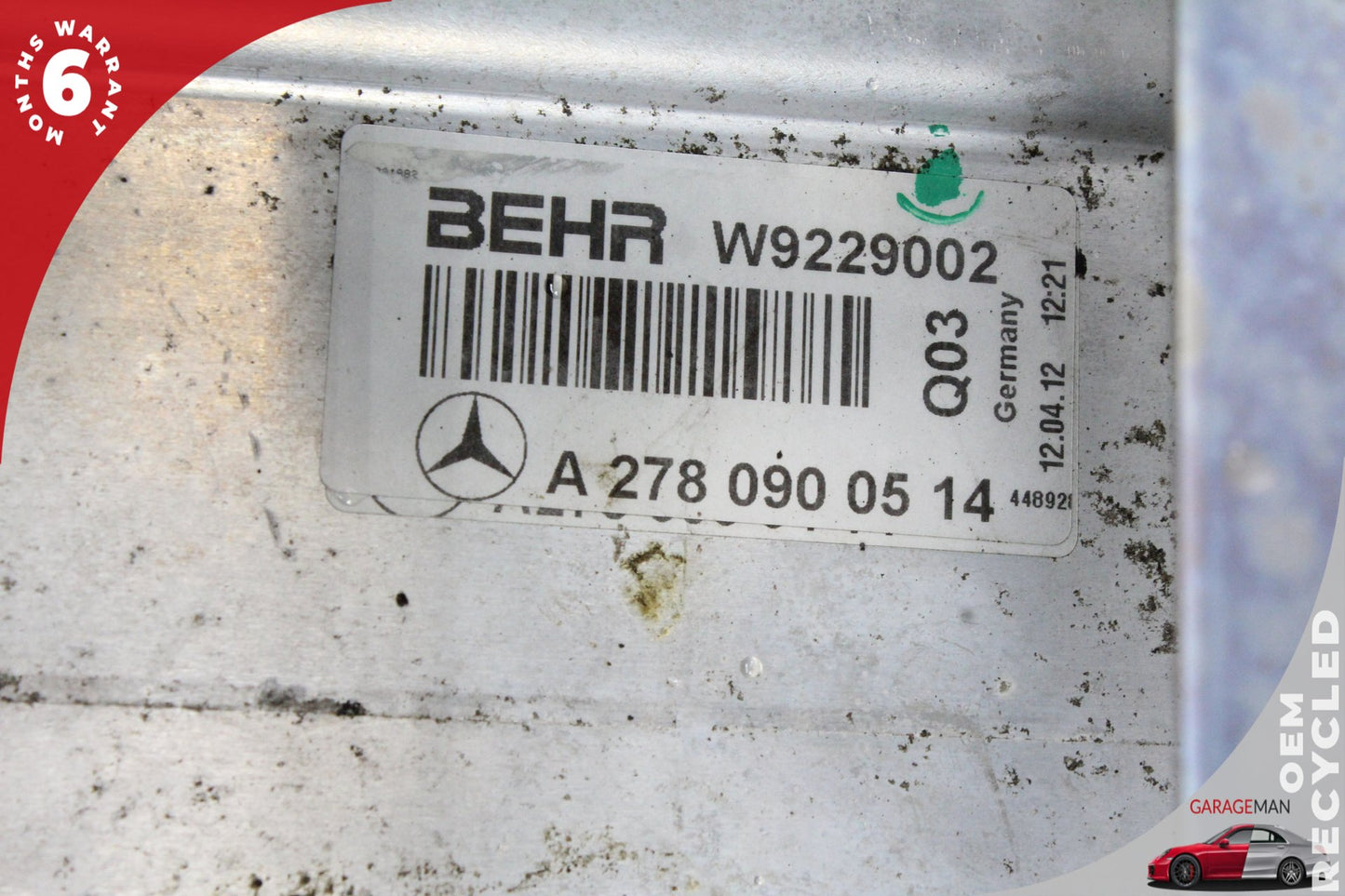 2012-2018 Mercedes W218 CLS550 Engine Intercooler Radiator Manifold Assy OEM