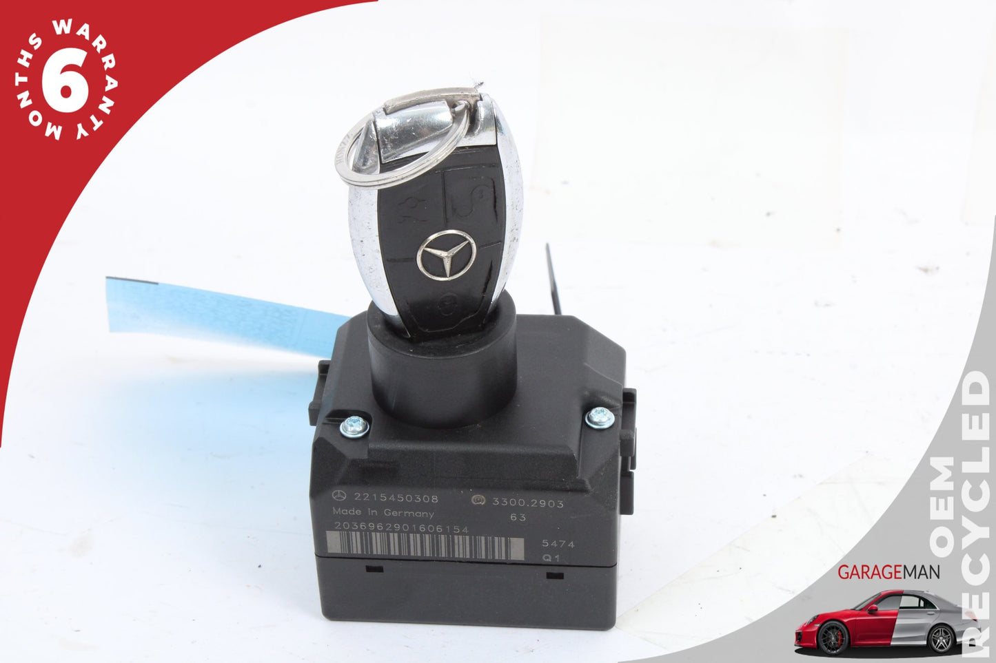2007-2013 Mercedes-Benz S550 W221 Ignition Switch Module w/ Key 2215450308 OEM