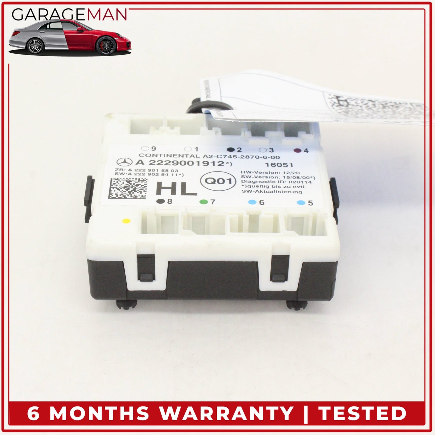 2015-2020 Mercedes W205 C300 Rear Left Side Door Control Module 2229001912 OEM