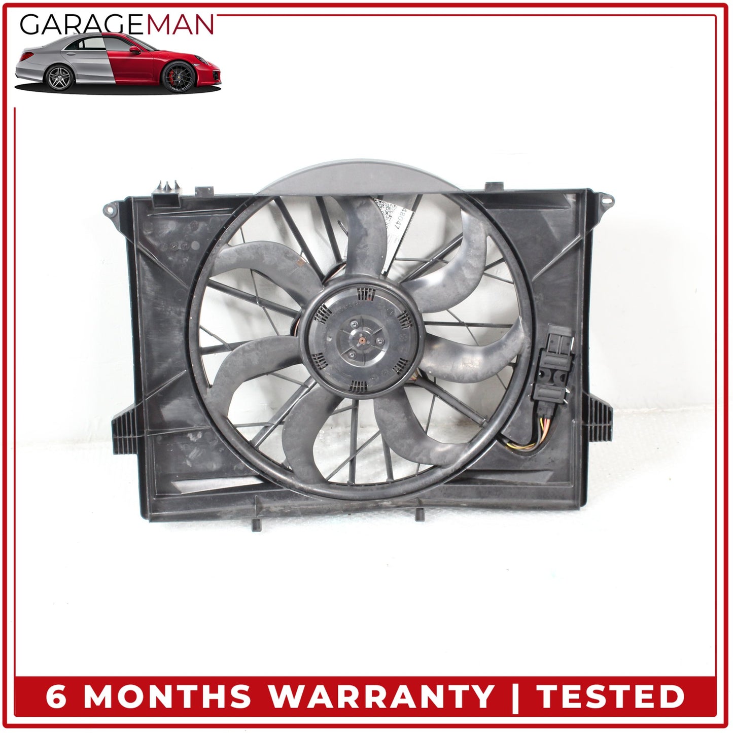 2003-2012 Mercedes R230 SL500 Cooling Fan Blade w/ Shroud & Motor 0130706905 OEM