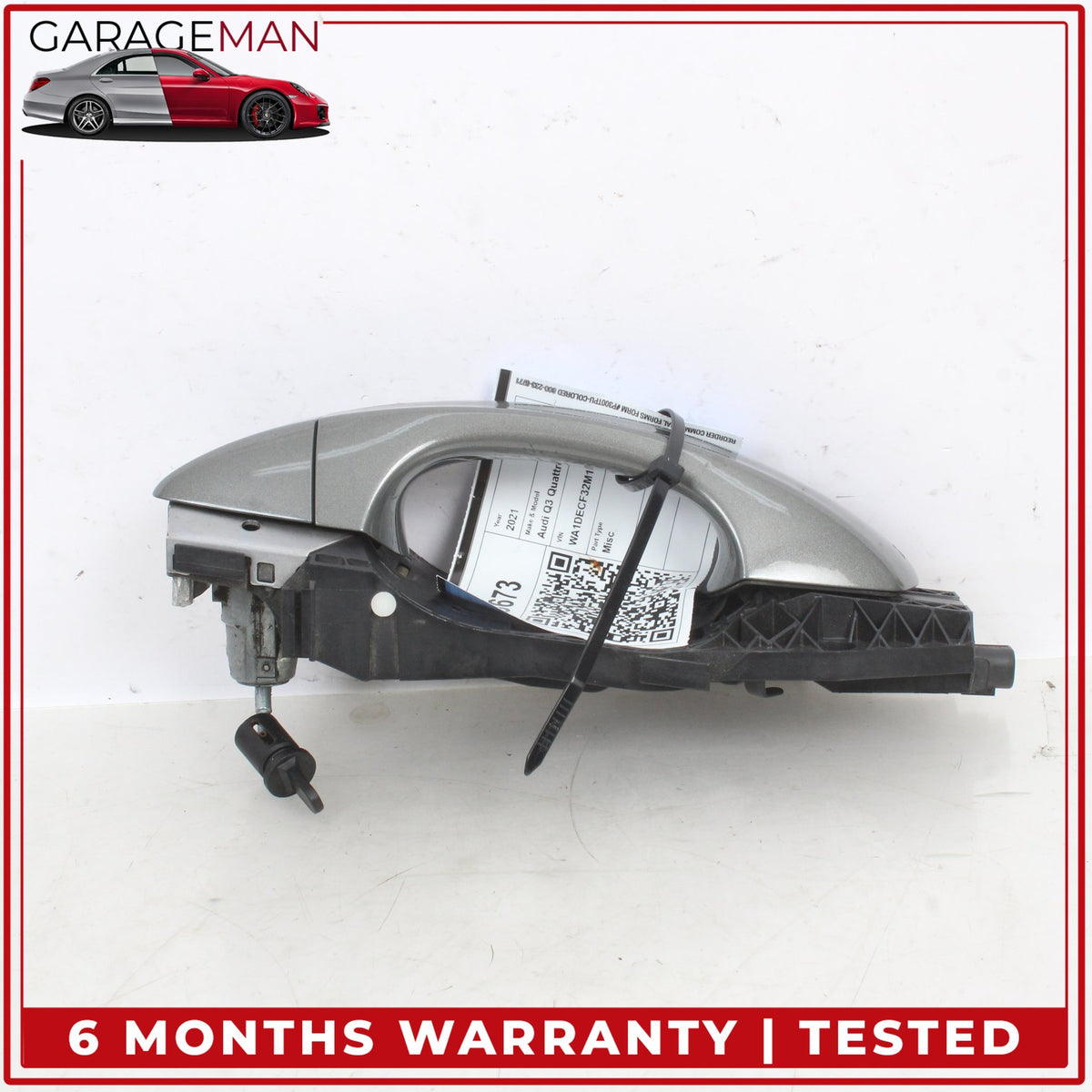 2019-2025 Audi Q3 Front Left Driver Side Exterior Door Handle Gray Metallic OEM