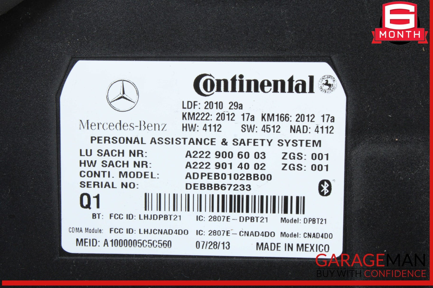 2012-2020 Mercedes-Benz E250 W212 Communication Control Module 2229006003