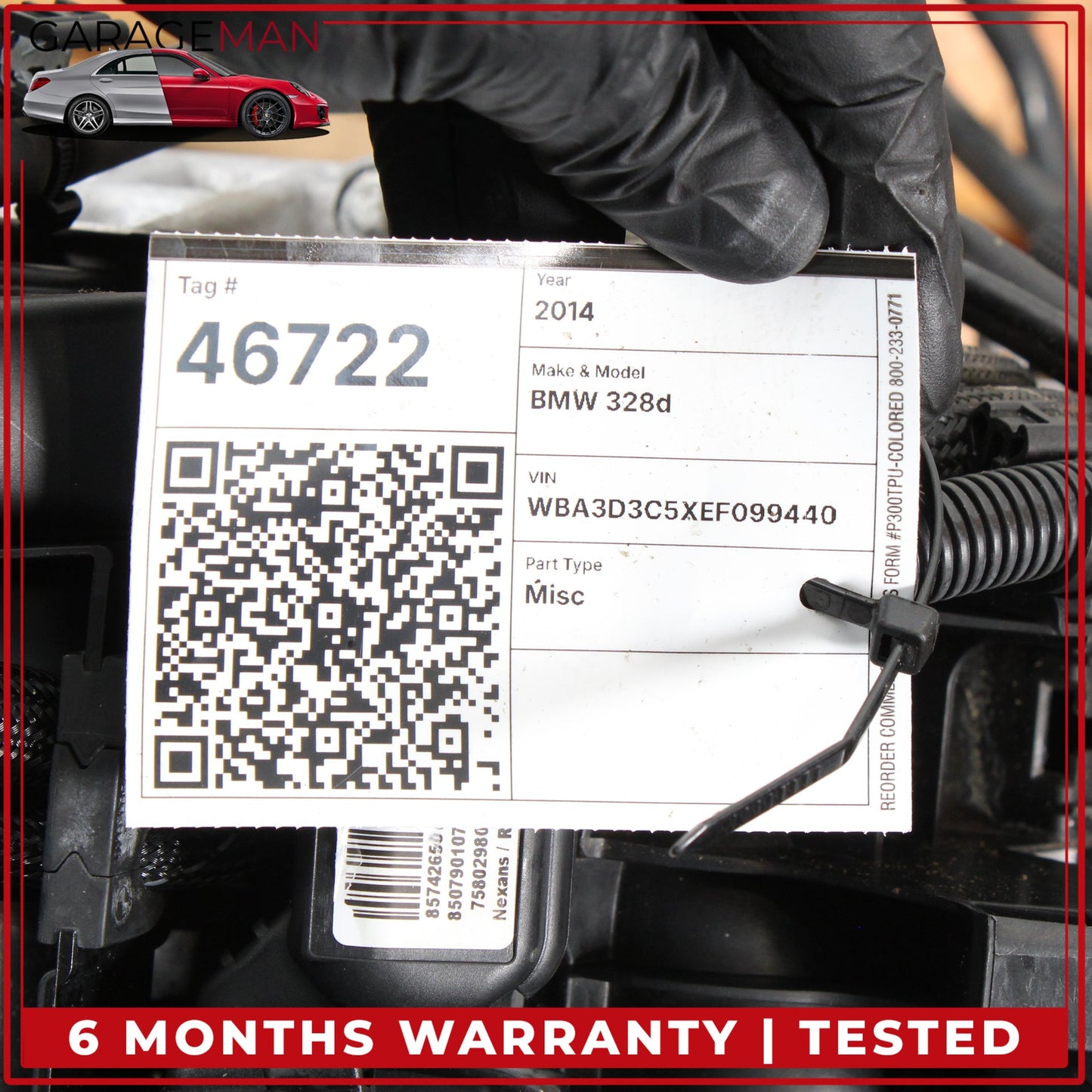 2014-2018 BMW 328d RWD 2.0L Diesel Engine Motor Assembly N47D20O1 mileage 140k