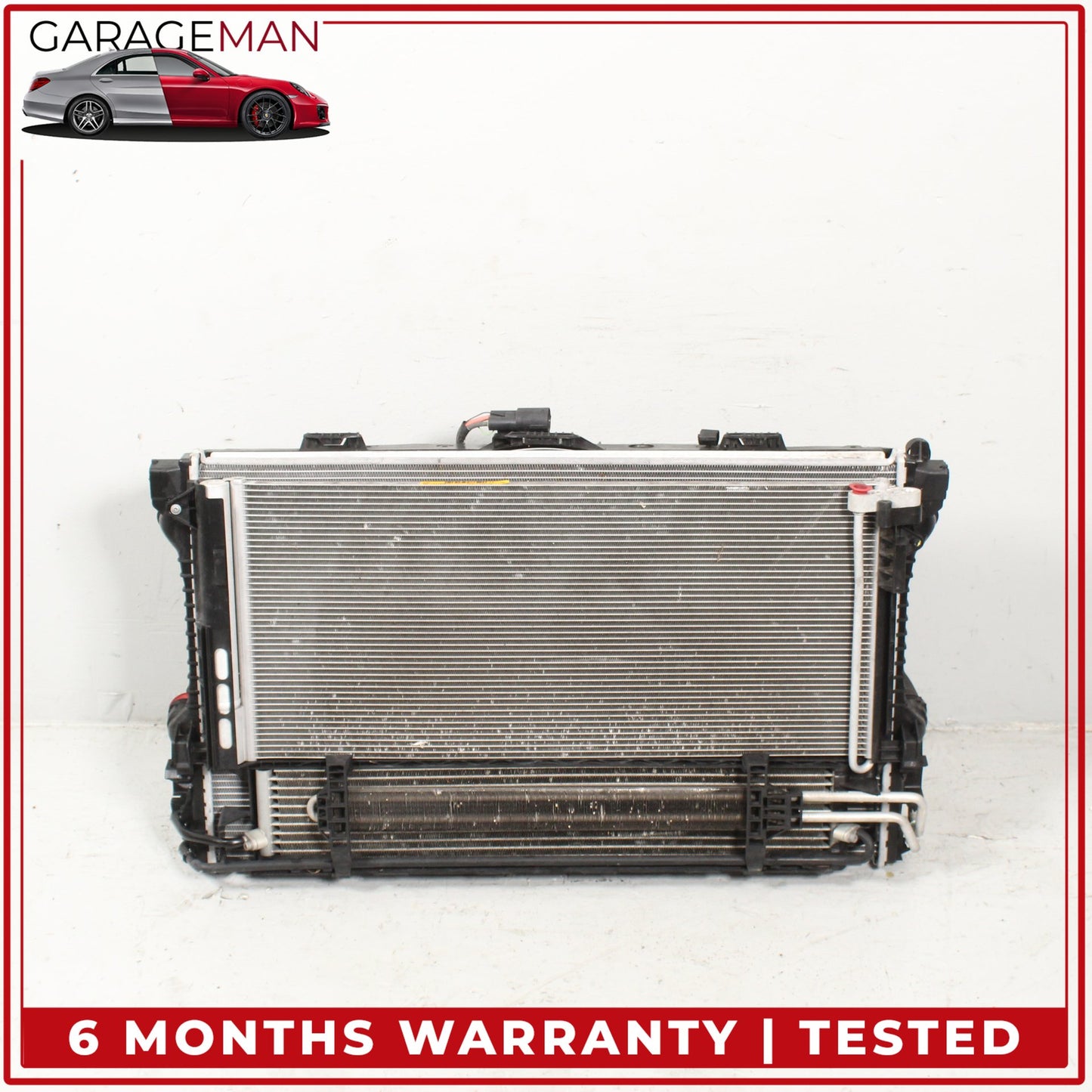 2010-2016 Porsche Panamera 970 Engine Cooling Radiator AC A/C Condenser OEM