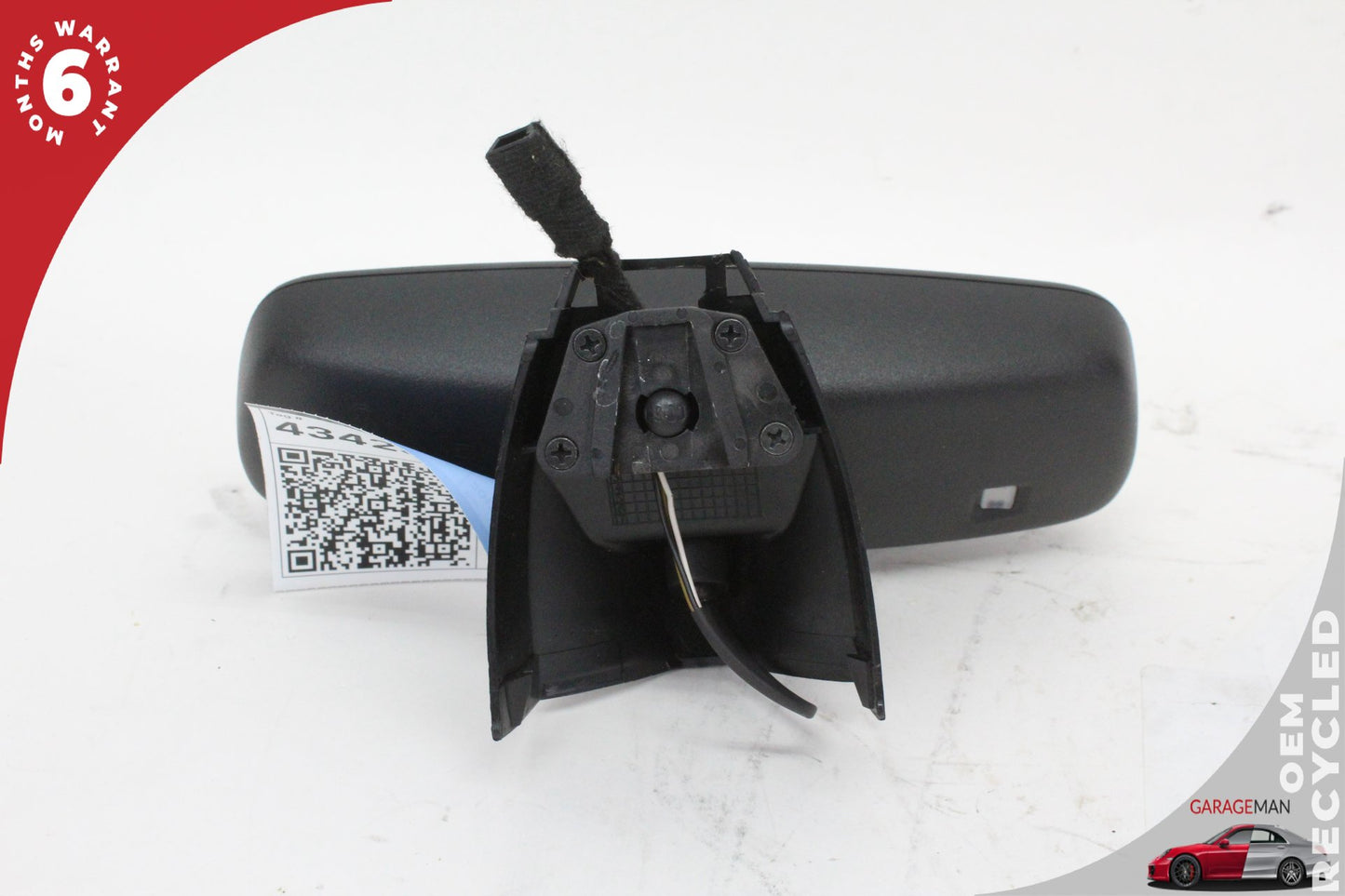 2012-2017 Fiat 500e Top Upper Rear View Mirror Black 34949799 OEM