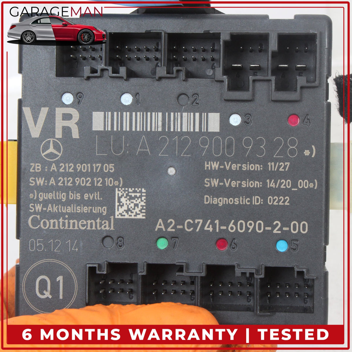 2008-2018 Mercedes W212 E400 Front Right Side Door Control Module 2129009328 OEM