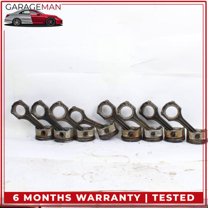 1998-2006 Mercedes W220 S430 Engine Motor Piston Connecting Rod Set of 8 OEM