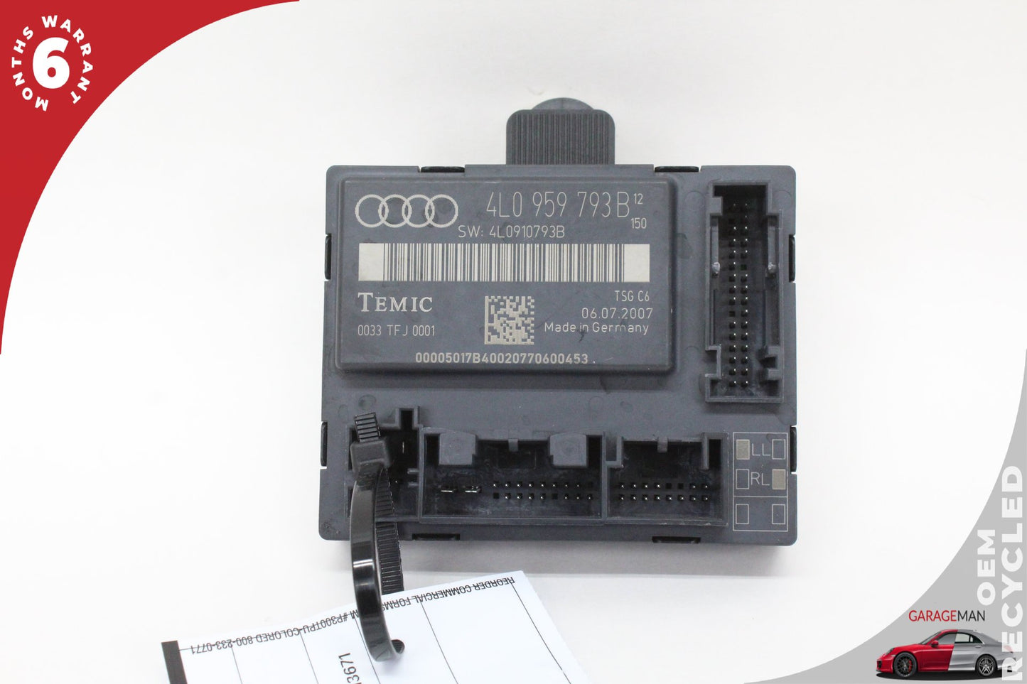 2007-2009 Audi Q7 Front Left Driver Side Door Control Module 4L0959793B OEM