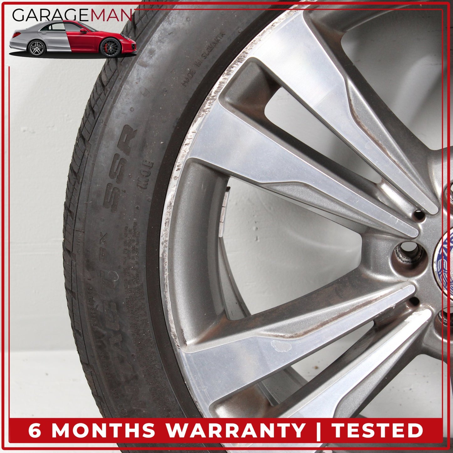 2014-2017 Mercedes W222 S550e S600 Rear Wheel Rim w/ Tire 9.5JX19H2 ET43.5 OEM