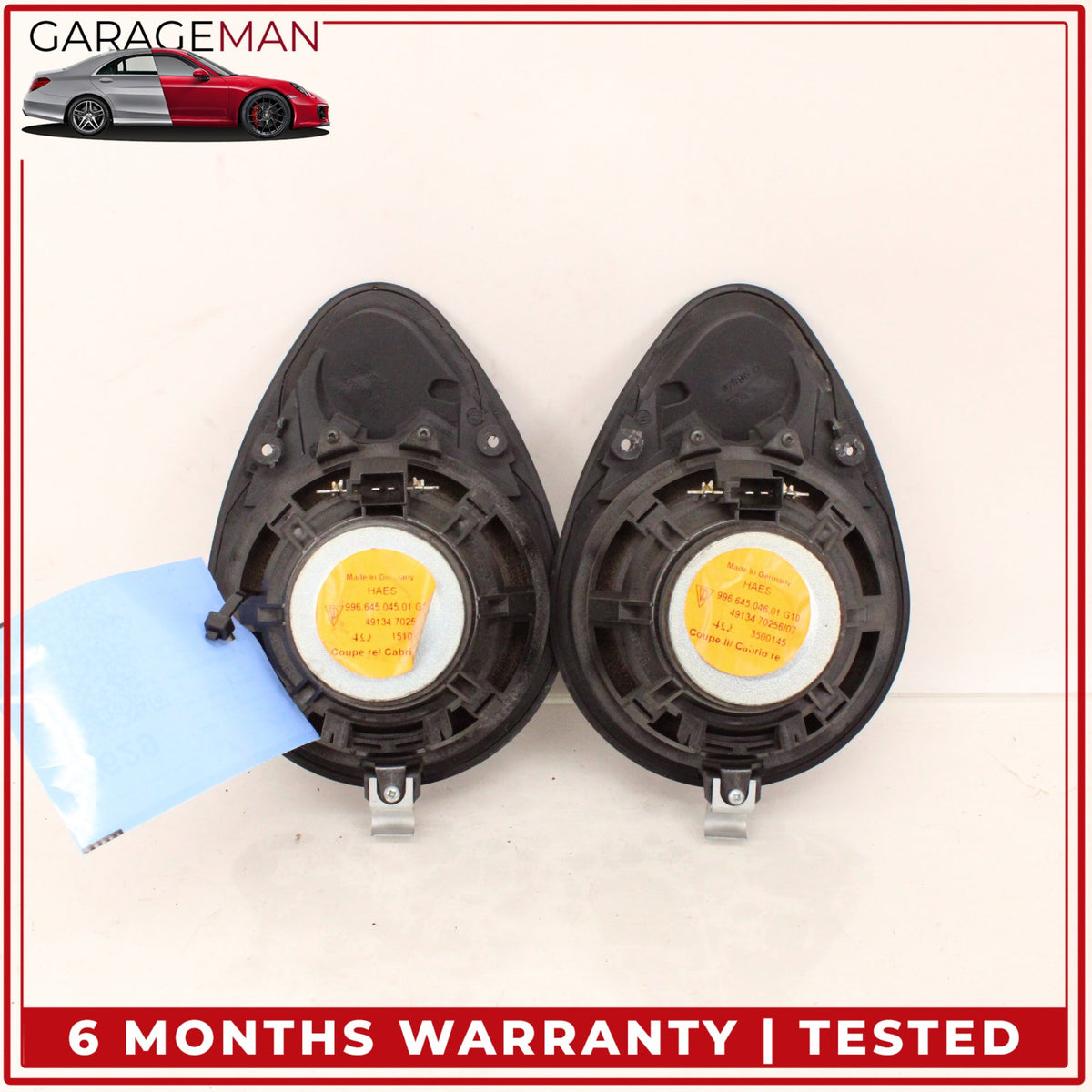 1997-2005 Porsche 911 Carrera 996 Rear Left and Right Side Audio Speaker Set OEM
