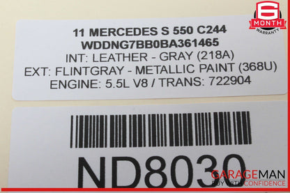 07-14 Mercedes W221 S550 S400 Rear Right Side Quarter Airbag Air Bag OEM