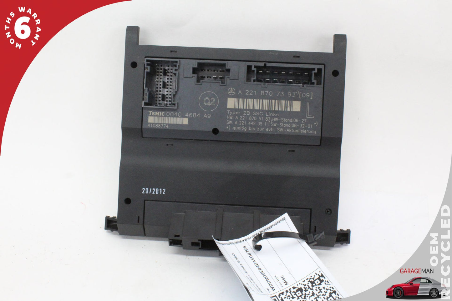 2007-2013 Mercedes W221 S550 S600 Front Left Seat Control Module 2218707393 OEM