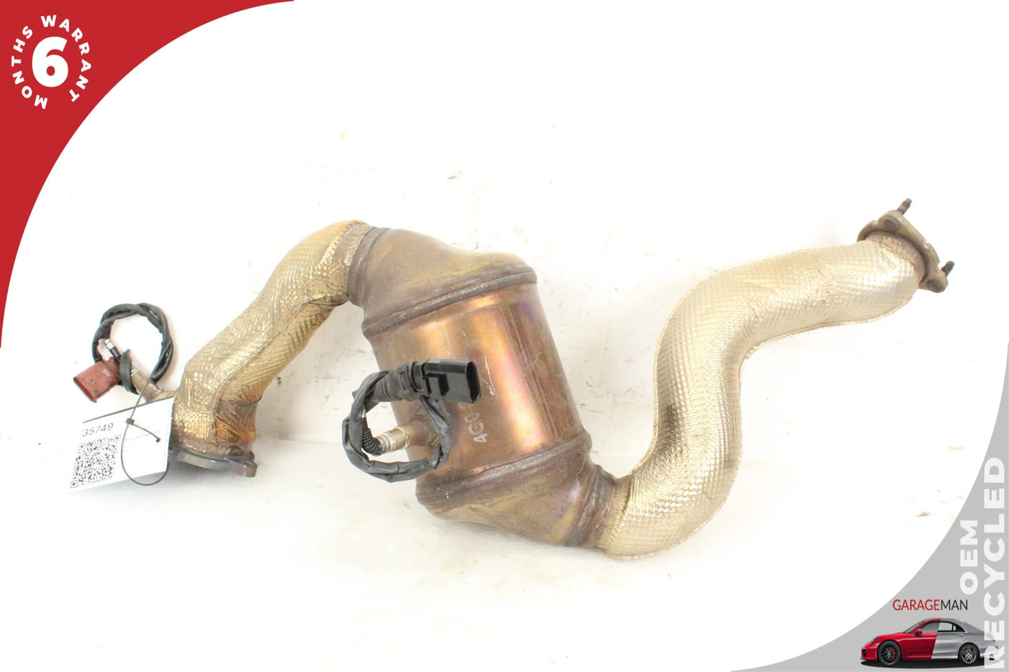2013-2018 4.0L V8 Audi A8 Sedan Right Side Exhaust Downpipe 4G0254252L