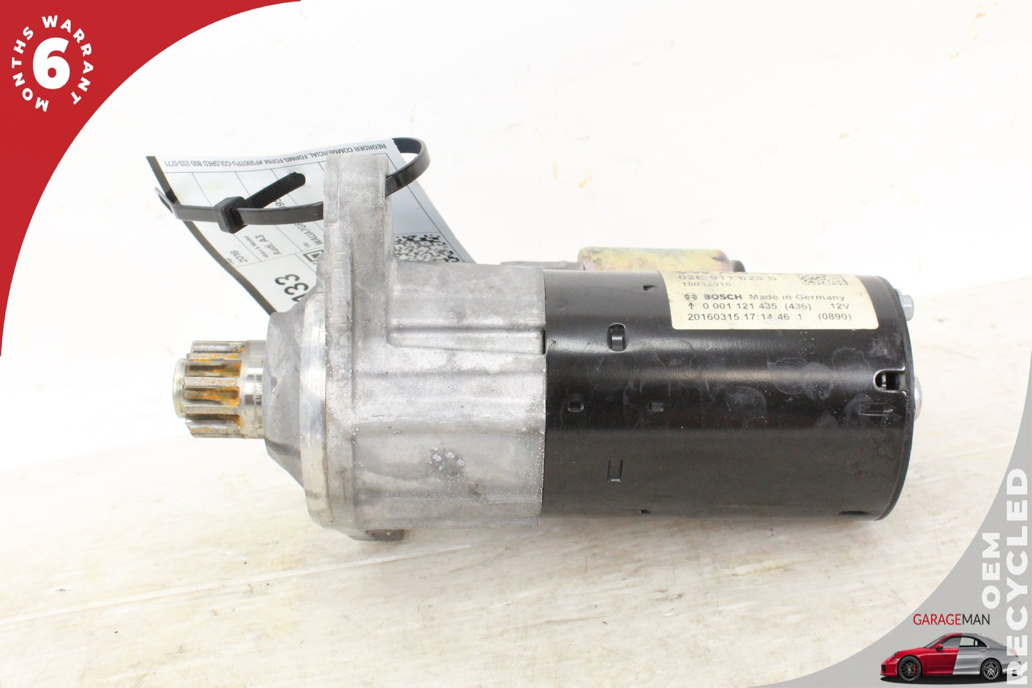 2011-2018 Audi A3 S3 TT TTS Quattro 12V Engine Starter Motor Bosch 02E911023S