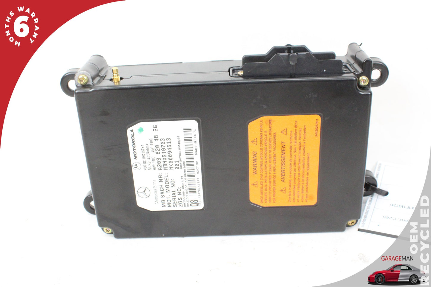 2000-2009 Mercedes W203 C240 Voice Command Control Module Unit 2038204826 OEM