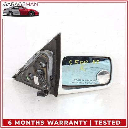1992-1995 Mercedes W140 S500 Front Right Side Door Rear View Mirror White OEM