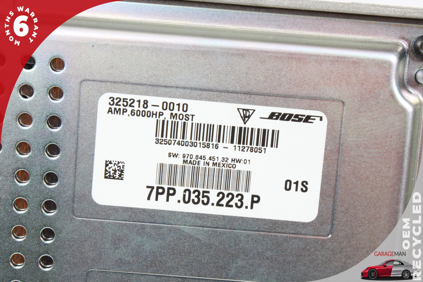 2009-2016 Porsche Cayenne S 958 Audio Amplifier AMP Bose 7PP035223P OEM
