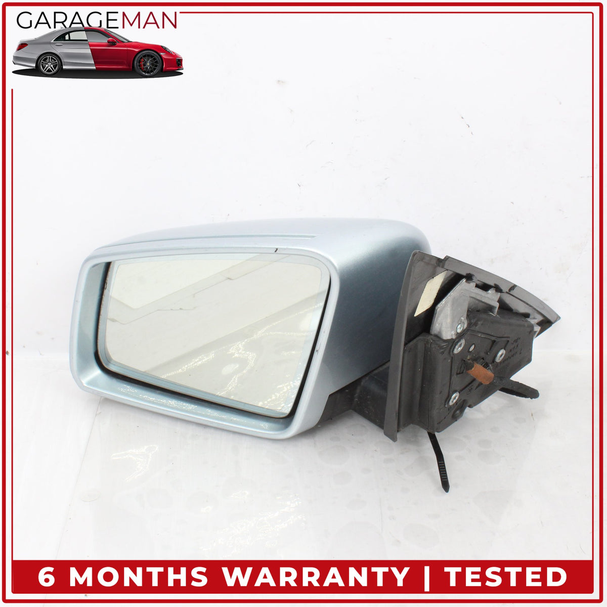 2012-2014 Mercedes W204 C250 Left Side Door Rear View Mirror Silver Metallic OEM