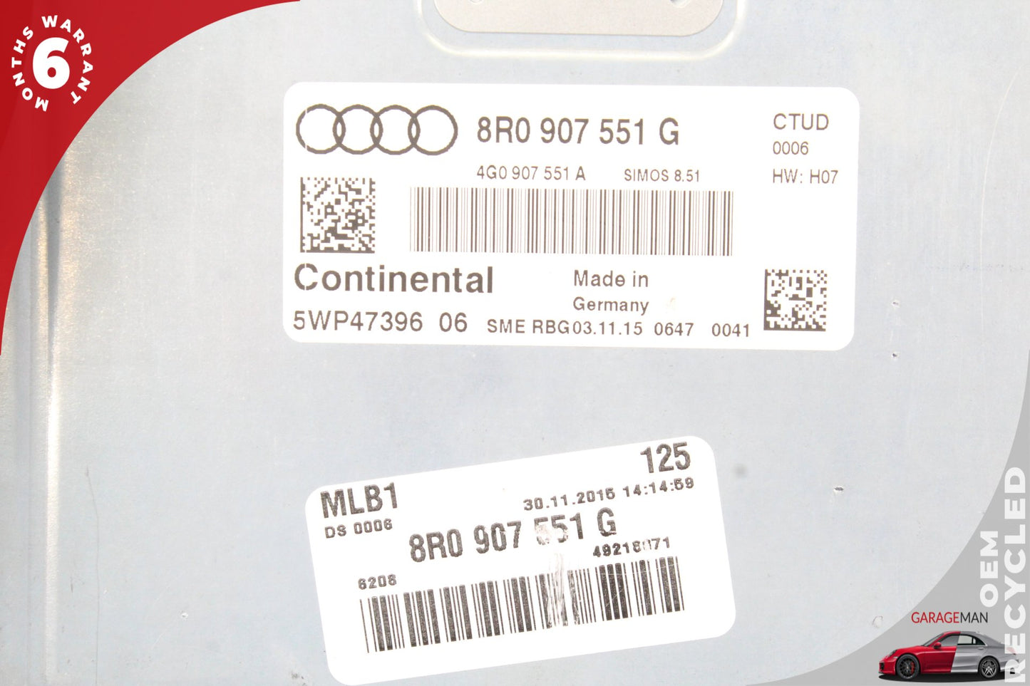 2014-2017 Audi SQ5 8R Engine Computer Control Module Unit ECU ECM 8R0907551G OEM
