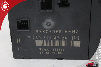 03-12 Mercedes SL500 R230 Driver Side Door Control Module 2308204726 OEM
