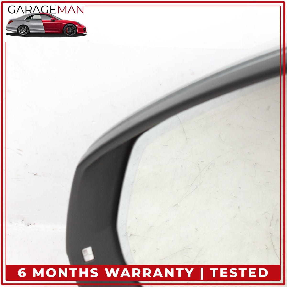 2017-2019 Audi Q7 Front Left Door Rear View Mirror w/ Camera Silver Metallic OEM