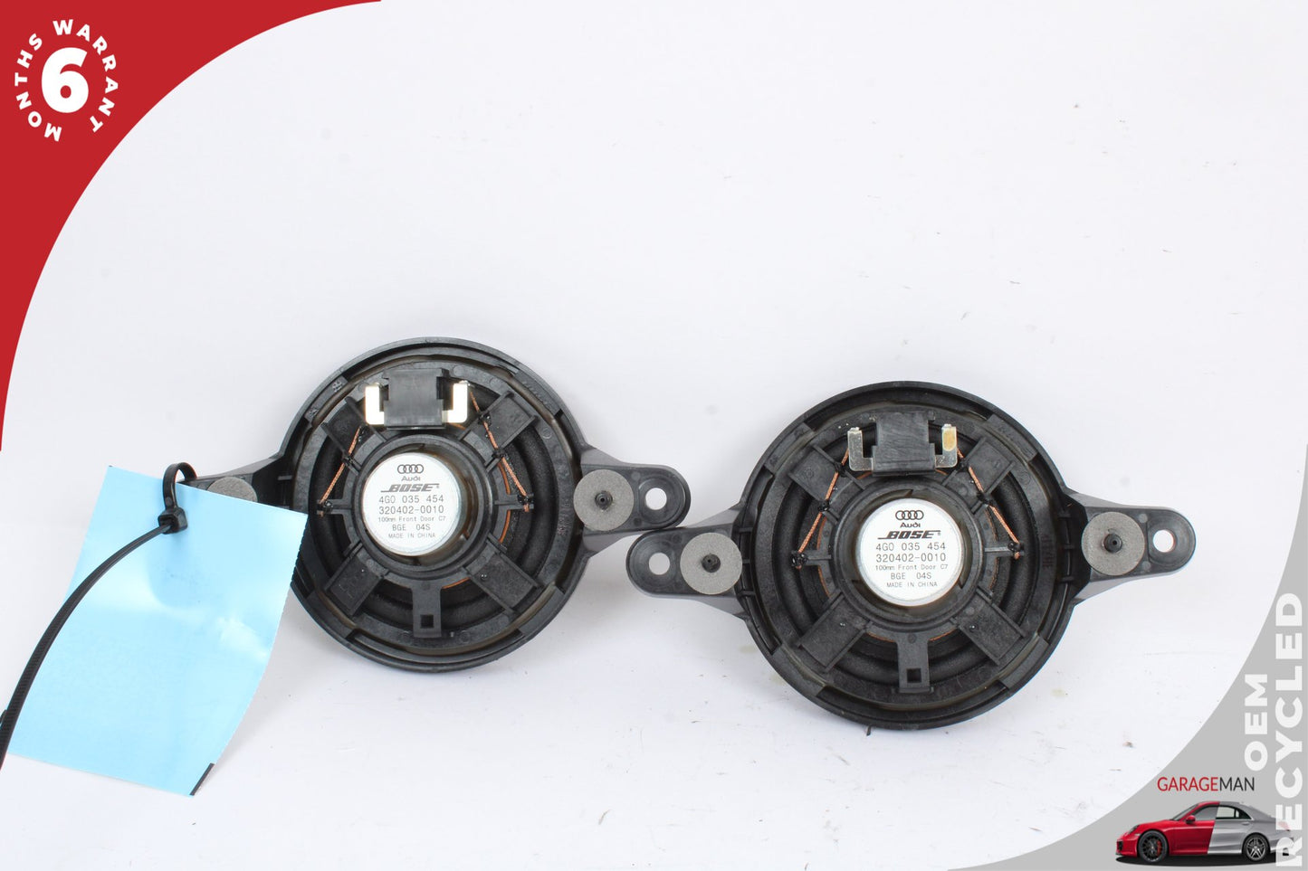 2012-2018 Audi A7 Front Left and Right Side Mid Range Door Speaker 4G0035454