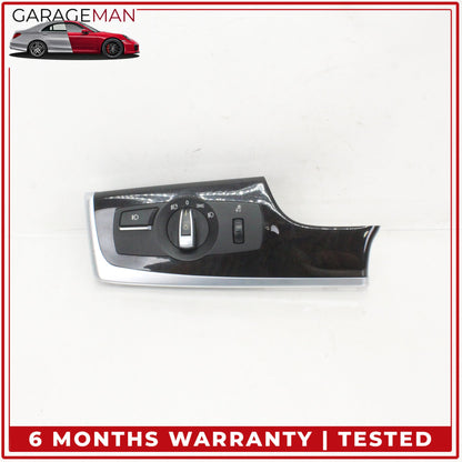 2011-2016 BMW 550i 528i Front Left Side Headlight Control Switch w/ Trim OEM