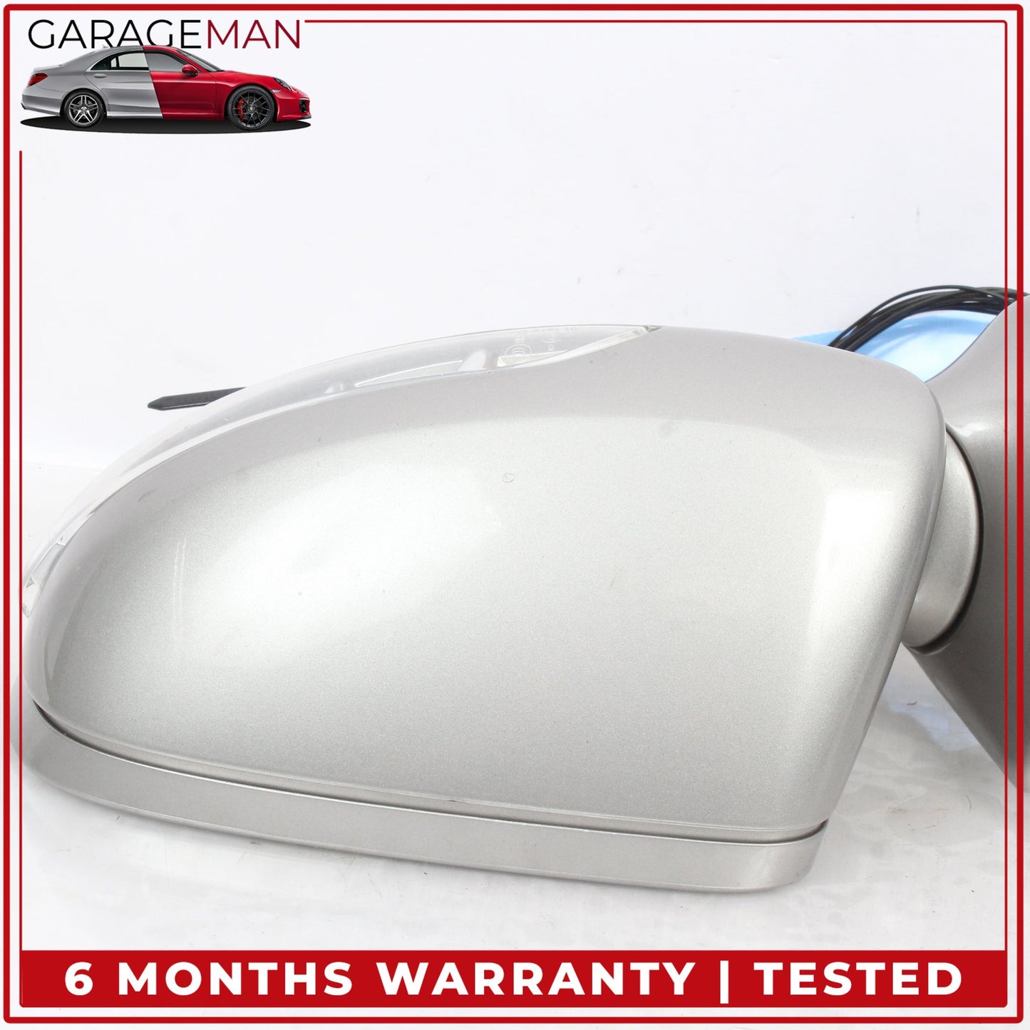 2007-2009 Mercedes W211 E350 Left Side Door Rear View Mirror Silver Metallic OEM