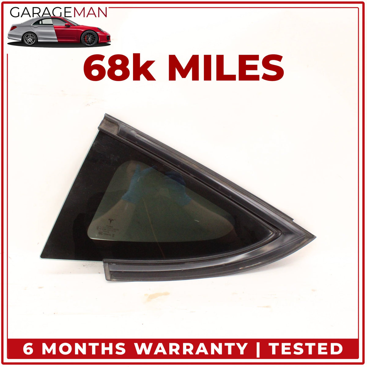 2017-2023 Tesla Model 3 Rear Left Driver Side Quarter Window Glass OEM