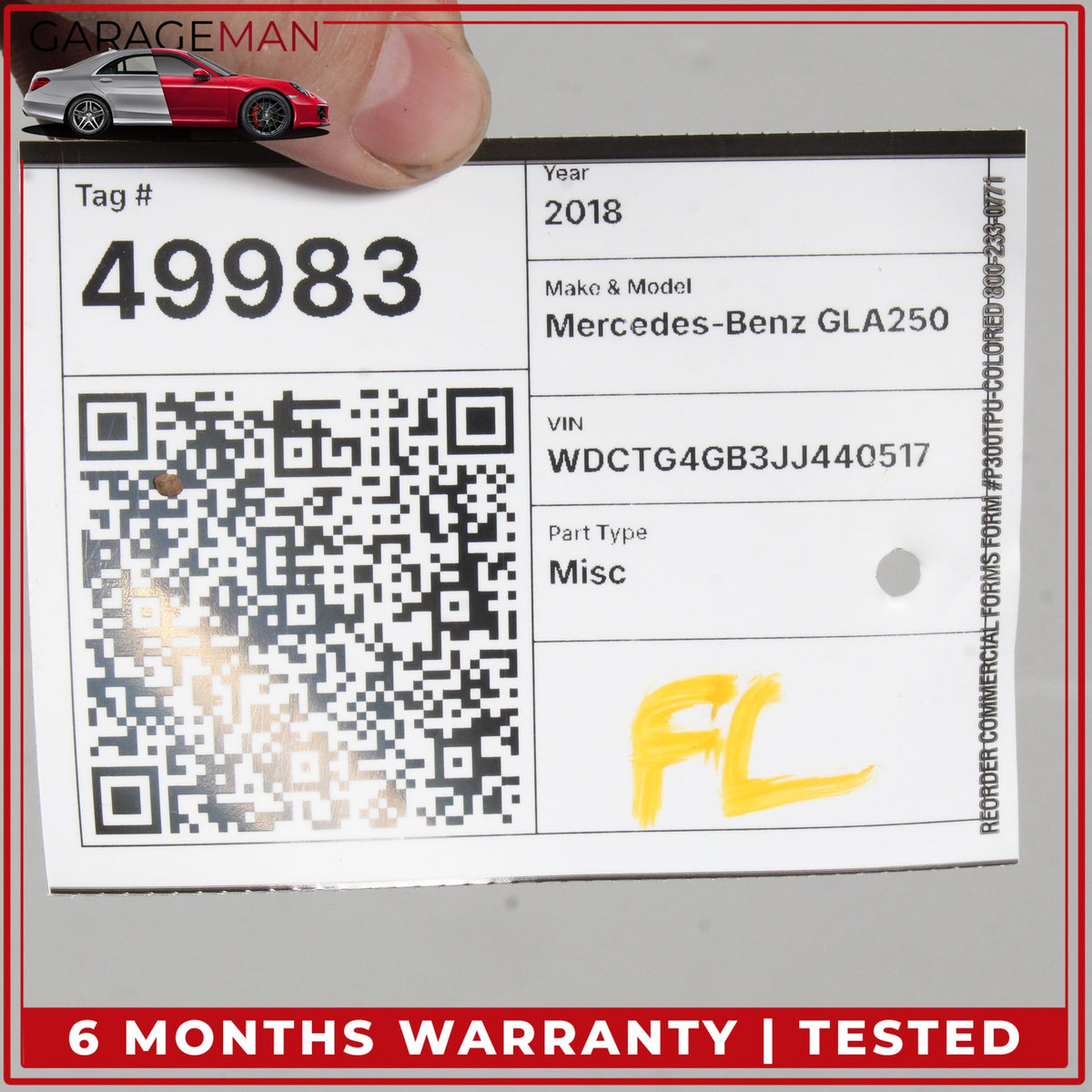 2015-2020 Mercedes X156 GLA250 Front Left Door Trim Panel w/ Control Switch OEM