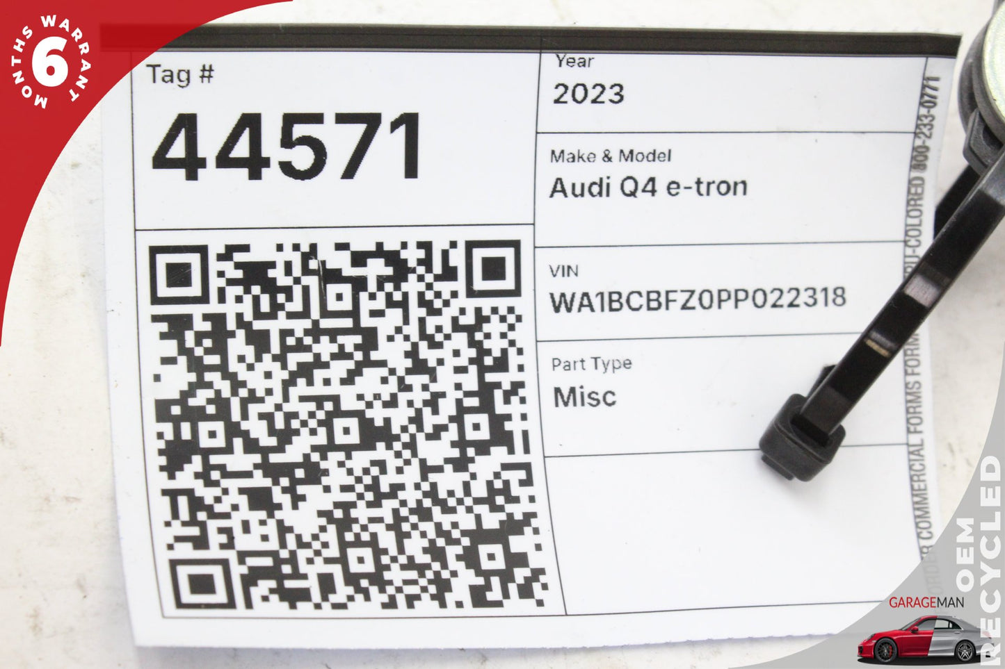 2022-2025 Audi Q4 E-Tron Rear Window Glass Wiper Motor 8V0955711C OEM