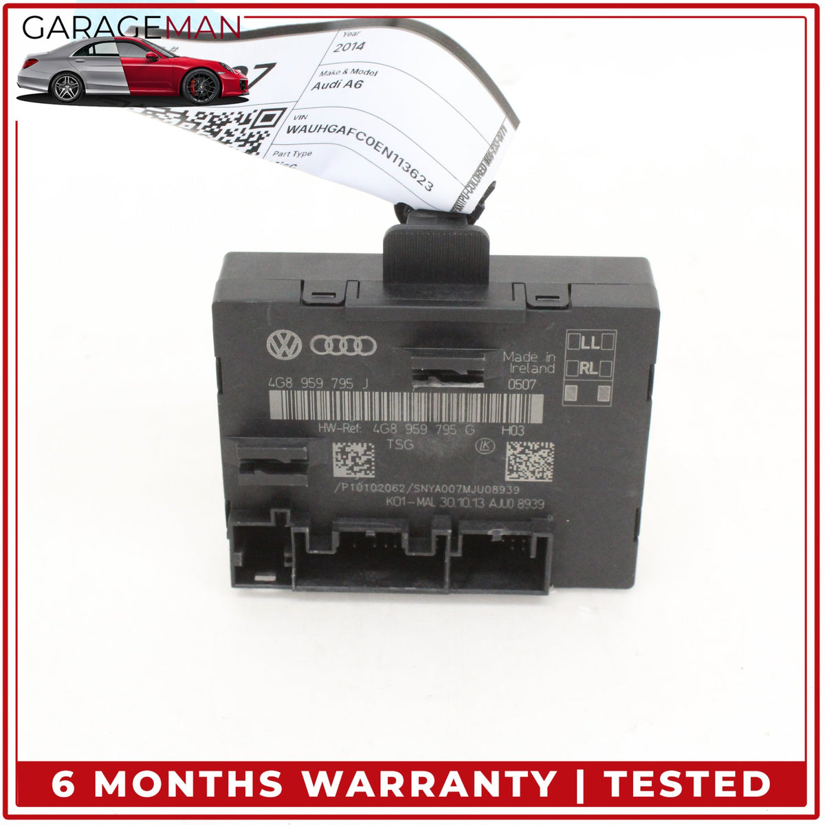 2012-2018 Audi A6 A7 Rear Left or Right Side Door Control Module 4G8959795J OEM