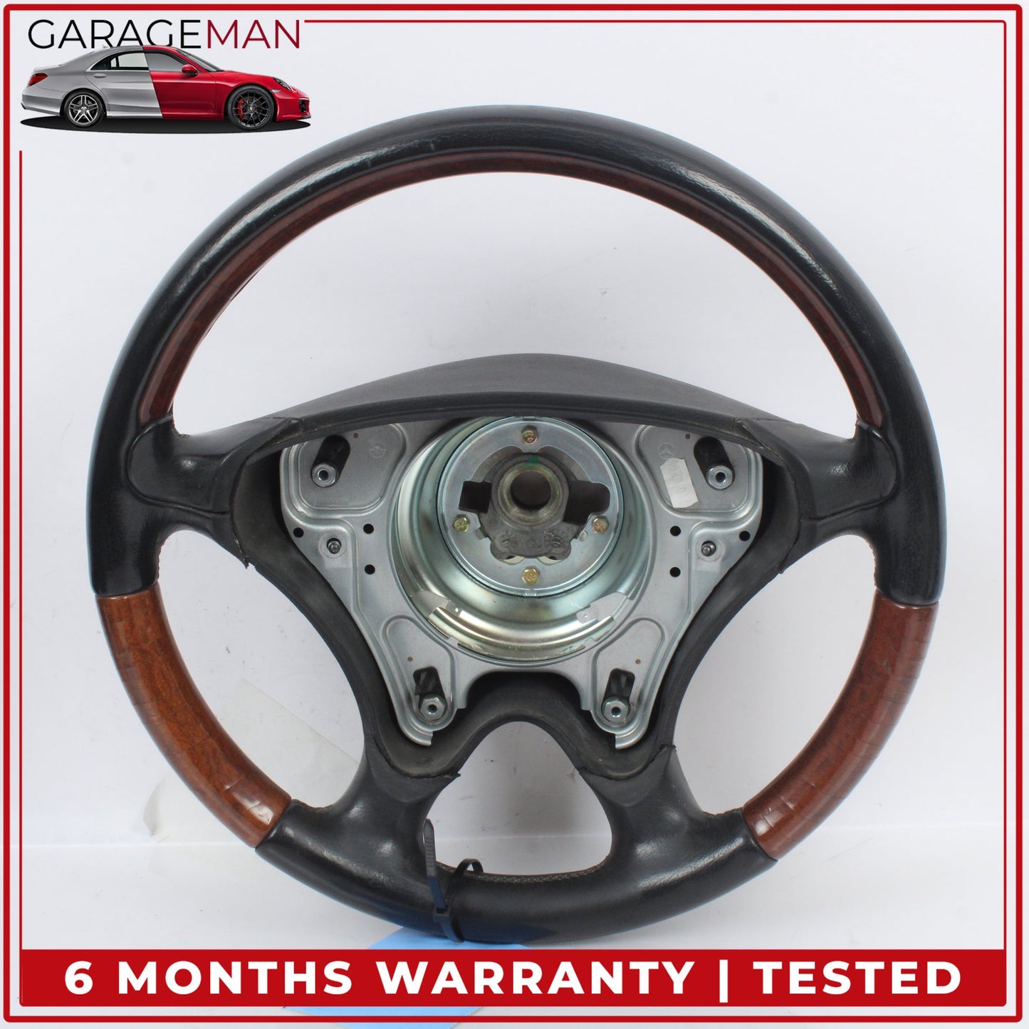 2001-2004 Mercedes R170 SLK320 SLK230 Driver Steering Wheel Wood Black OEM