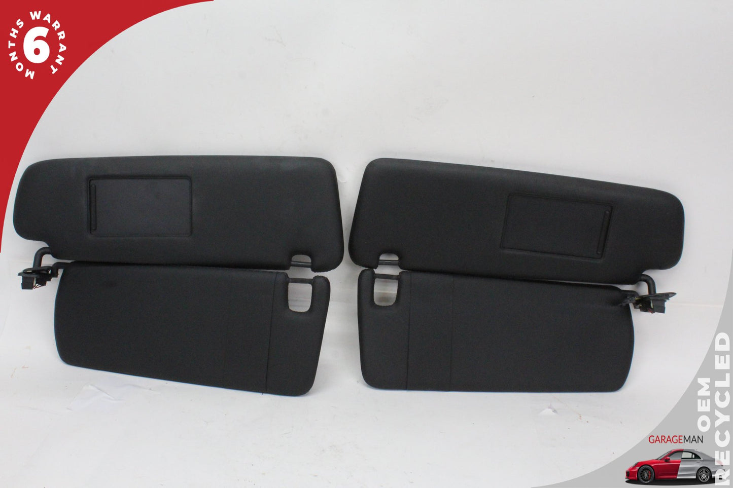 2011-2014 Porsche Cayenne 958 Front Left and Right Side Sun Visor Set Black OEM