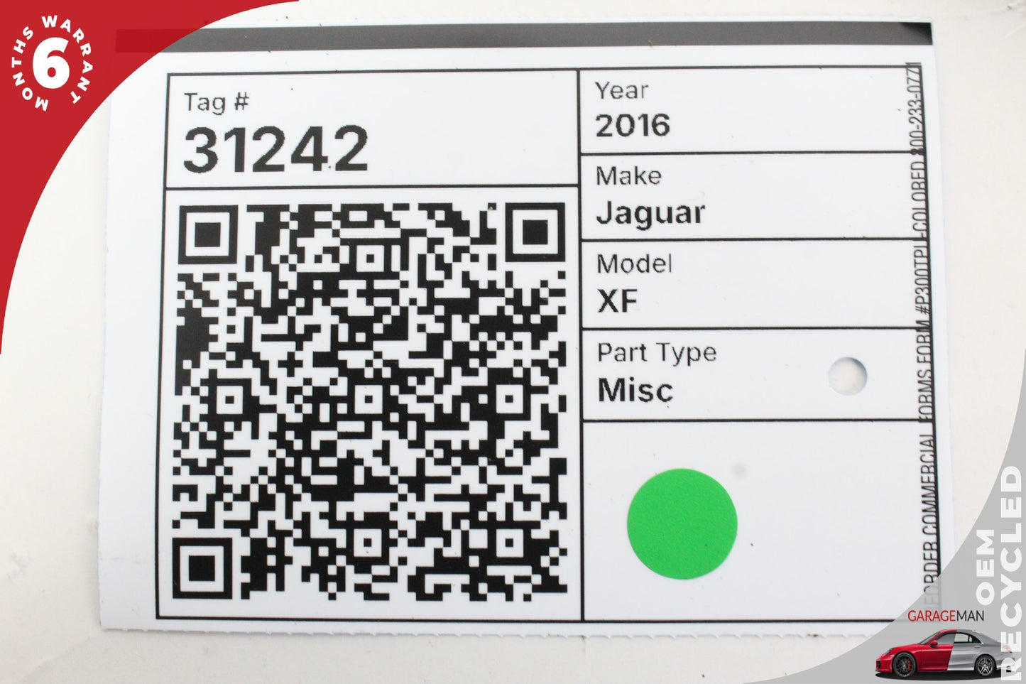 2016-2020 Jaguar XF X260 Front Right Side Door Mirror w/ Blind Spot & Camera OEM