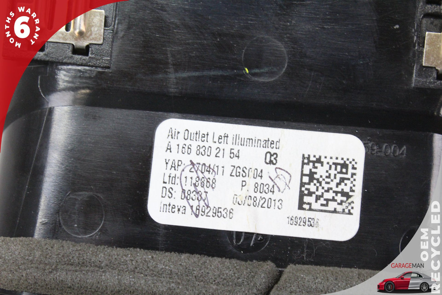 12-16 Mercedes-Benz GL450 X166 Front Left Dash AC Air Vent 1668302154 Genuine