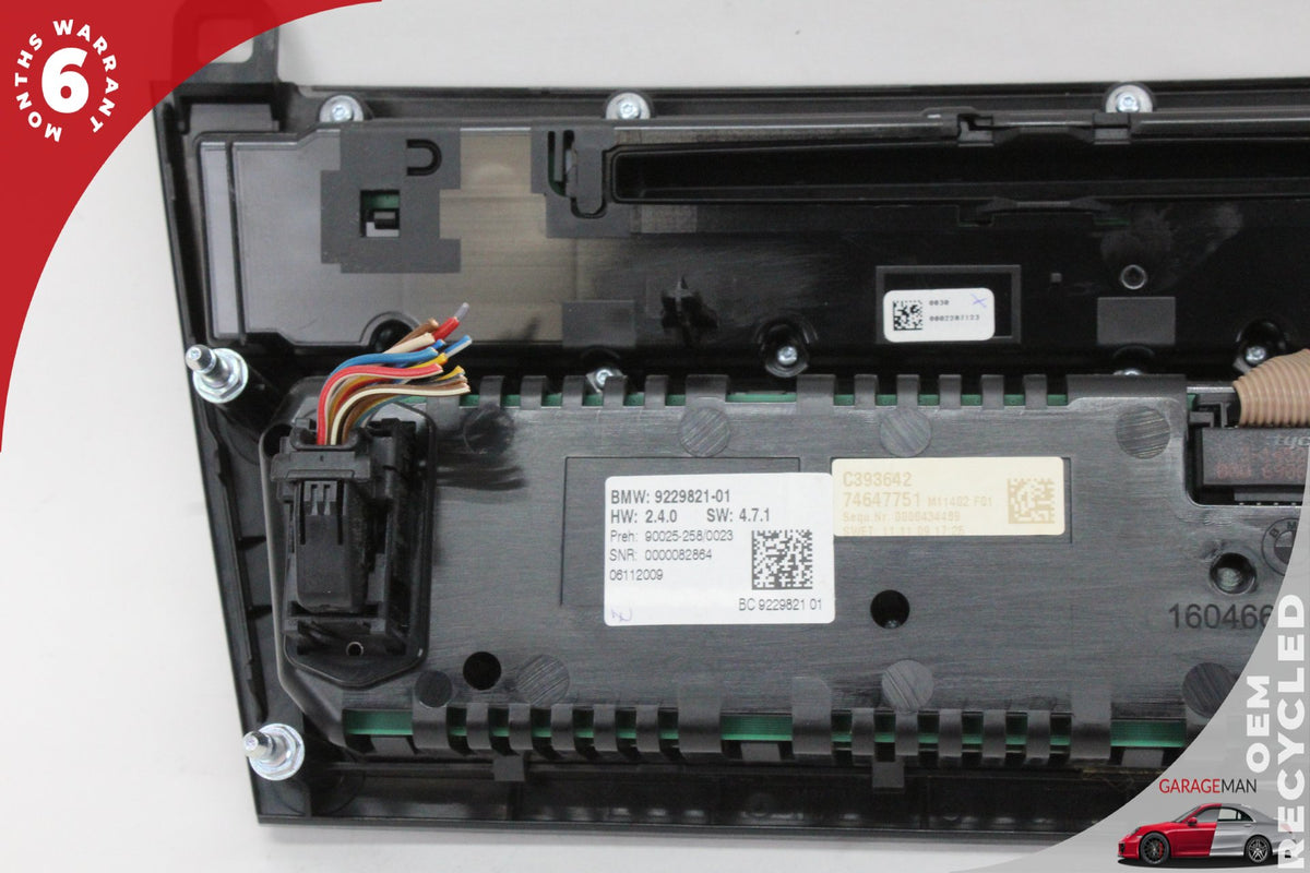 2009-2012 BMW 750i Front AC Temperature Climate Control Switch Panel 9229821 OEM