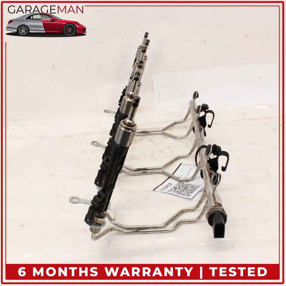 2012-2019 BMW 640i 740i 3.0L N55 Engine Motor Fuel Rail w/ Injectors 7649710 OEM