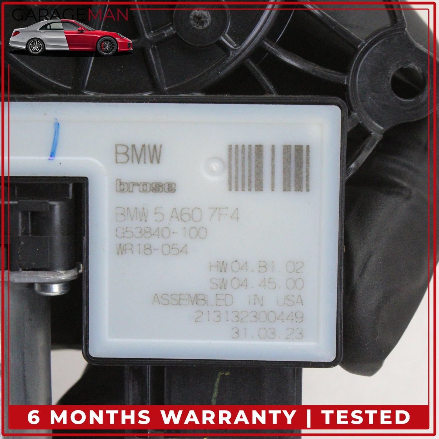 2019-2025 BMW 330i Rear Right Passenger Side Window Regulator Motor 5A607F4 OEM