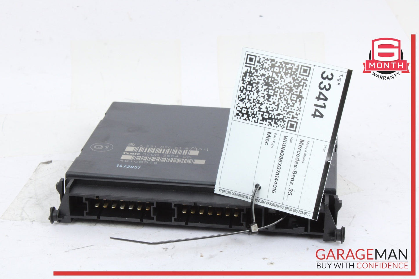 2007-2009 Mercedes-Benz S550 W221 Rear Seats Control Module 2218706187 Genuine